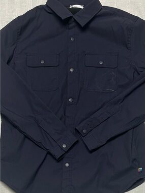 Men's Navy Button-Up Utility Shirt UB Tech Medium